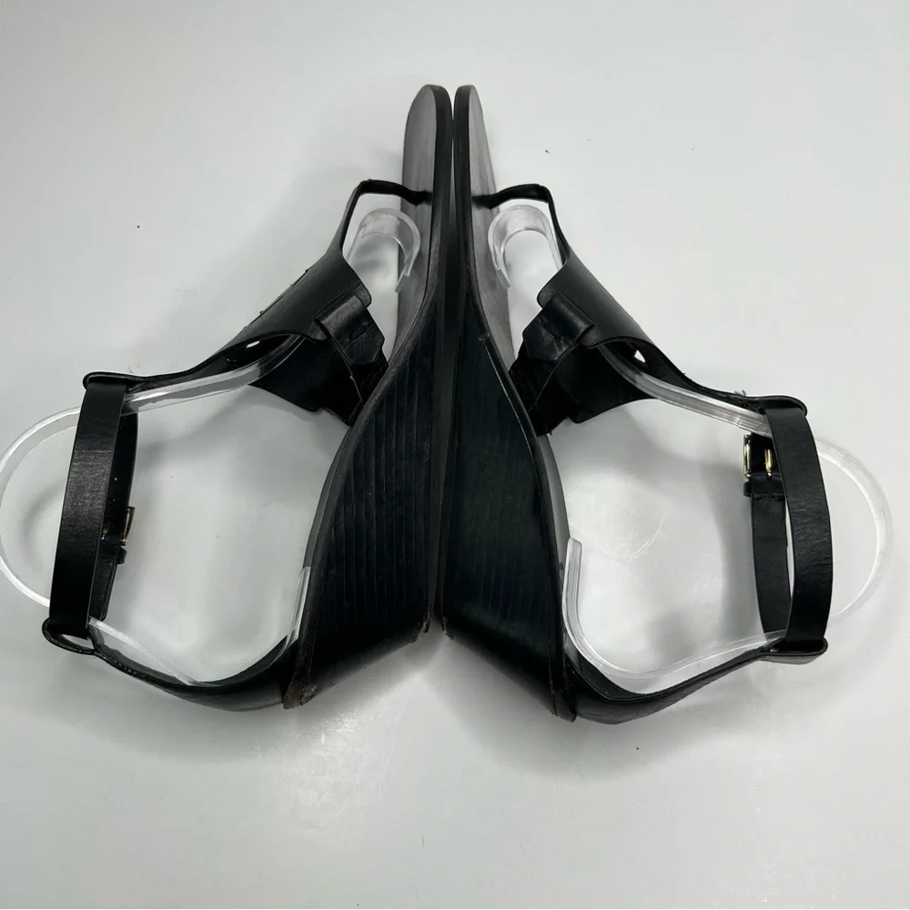 Tory Burch Zoey Wedge Sandal Black Size 10